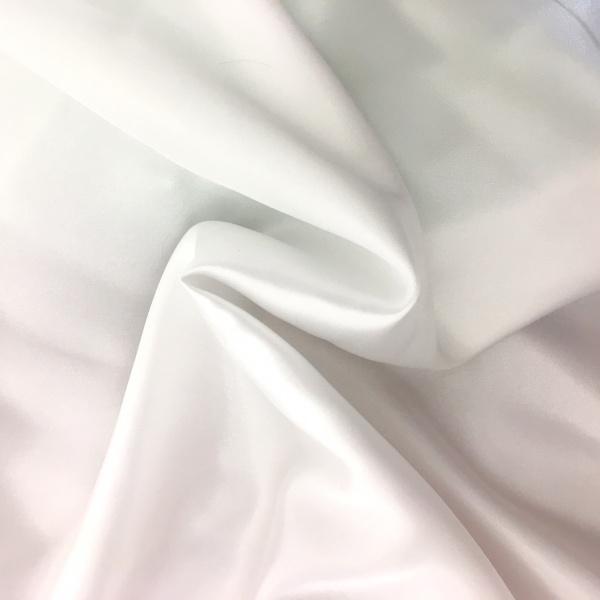 Polyester Satin - White